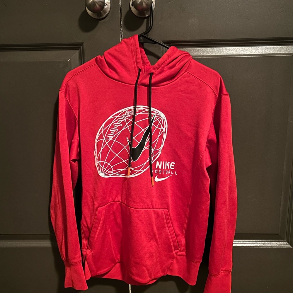 Nike Dri-FIT Red Football Hoodie